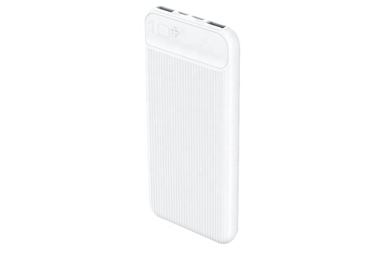 Prevo SP3012 Power bank,10000mAh Portable Fast Charging for Smart Phones, Tablets and Other Devices, Slim Design, Dual-Port with USB Type-C and Micro USB Connection, White